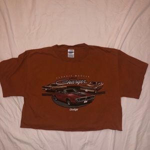 Vintage Dodge Charger cropped tee shirt